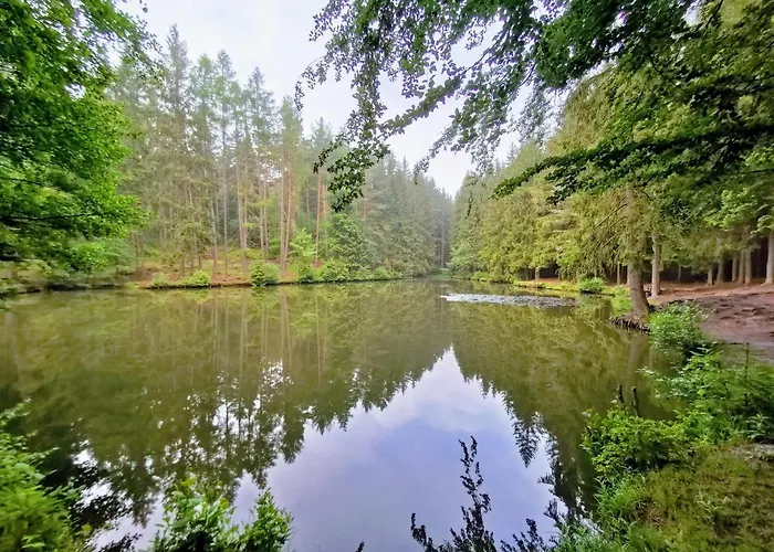 Prázdninový dům Gemuetliches Blockhaus Am Wald Mit Grossem Garten