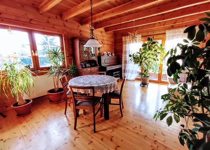 Vakantiehuis Gemuetliches Blockhaus Am Wald Mit Grossem Garten Waltershausen